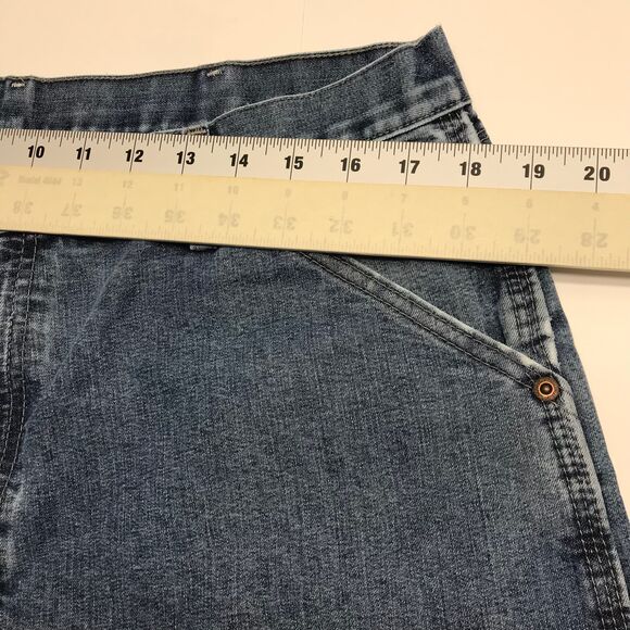 Wrangler Blue Denim Dark Wash Jeans Multiple Pockets Cargo Pants Men's Size 36 - Picture 5 of 8